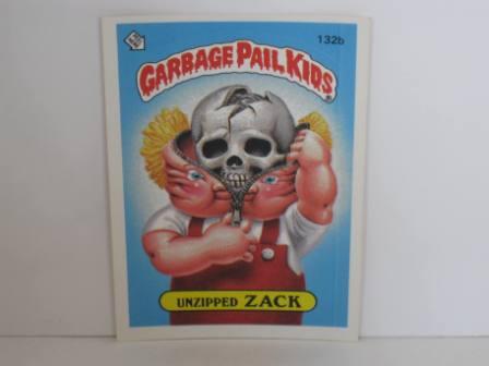 132b Unzipped ZACK 1986 Topps Garbage Pail Kids Card